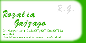 rozalia gajzago business card